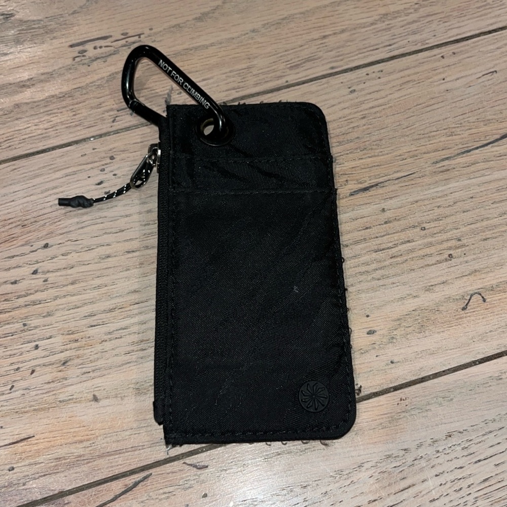 Athleta Black Wallet with Carabiner